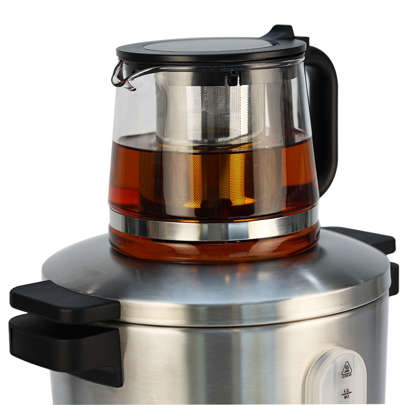 Nhà sản xuất bán buôn Máy pha trà Samovar bằng thép không gỉ 4l của Nga Máy pha trà điện Samovar của Thổ Nhĩ Kỳ để bán