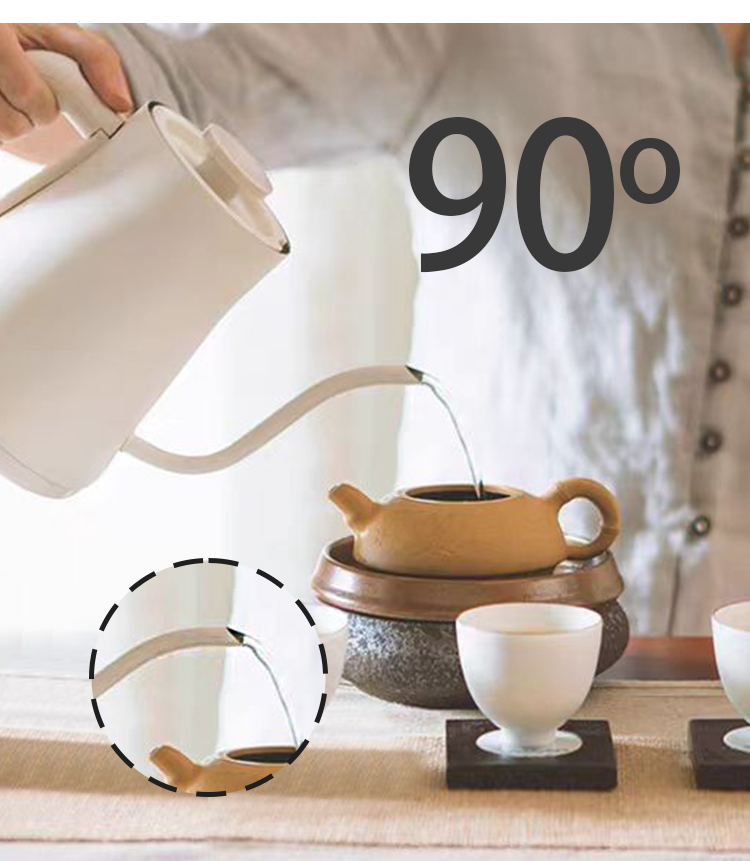 Máy pha cà phê Pour Over Máy pha cà phê cổ ngỗng có thể điều chỉnh nhiệt độ tự động Ấm đun nước điện có tay cầm