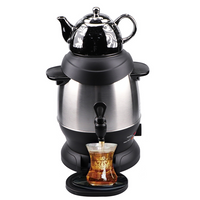 Điện Samovar 2 Trong 1 Với Ấm Trà Sứ Ấm Trà Điện Nước Nóng Nồi Hơi Nga Ấm Siêu Tốc Samovars