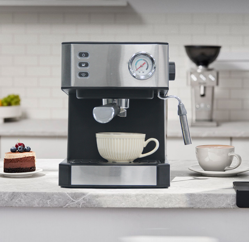 Máy pha cà phê điện nhỏ giọt Espresso 20Bar Máy pha cà phê Cappuccino với bình chứa nước trong suốt có thể tháo rời 1.6L 