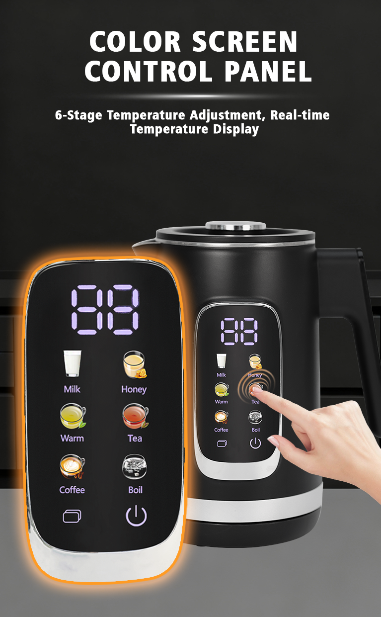 Ấm siêu tốc gắn tường đôi đa chức năng Ấm đun nước sôi nhanh 1500W có chức năng giữ ấm tự động Lớp lót bên trong bằng thép không gỉ 304 để sử dụng tại nhà