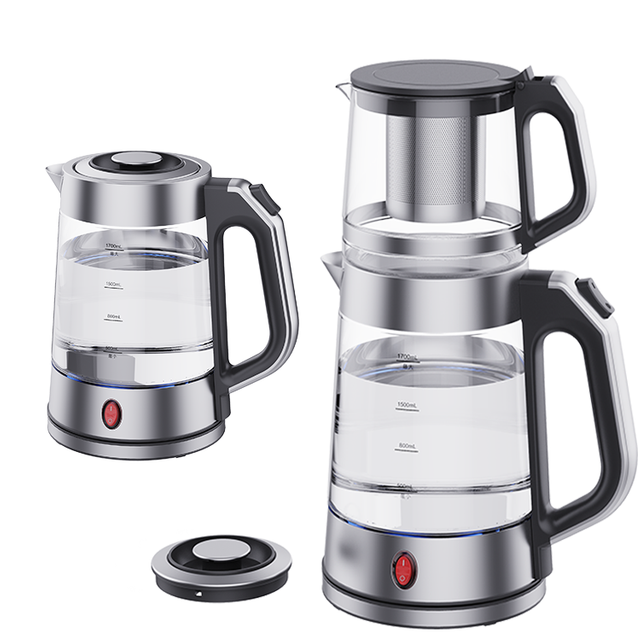 YUEKON Điện Máy Pha Trà Thủy Tinh Với Bình Trà Thiết Bị Gia Dụng Skd Ckd Bộ Samovar Nga Có Bộ Lọc