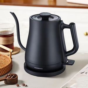 Morden Style 1500W Sôi Nhanh Ấm Siêu Tốc Cà Phê Cổ Ngỗng 1.0L Màu Đen Mờ Ấm Trà Rót Cà Phê Cho Gia Đình Cà Phê Nhỏ Giọt