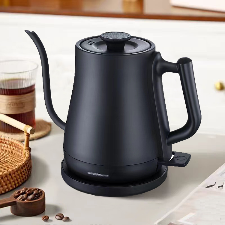 Morden Style 1500W Sôi Nhanh Ấm Siêu Tốc Cà Phê Cổ Ngỗng 1.0L Màu Đen Mờ Ấm Trà Rót Cà Phê Cho Gia Đình Cà Phê Nhỏ Giọt