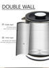 Thiết bị gia dụng Thiết kế mới Nhà máy điện Keitle Borosilicate Borosilicate Maker Double Wall Wall Tea Tea Tea For High Tea