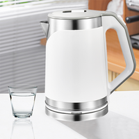 YUEKON Thiết bị nhà bếp Tường đôi bằng thép không gỉ 2l Ấm trà điện Ấm siêu tốc có đế 360 độ 