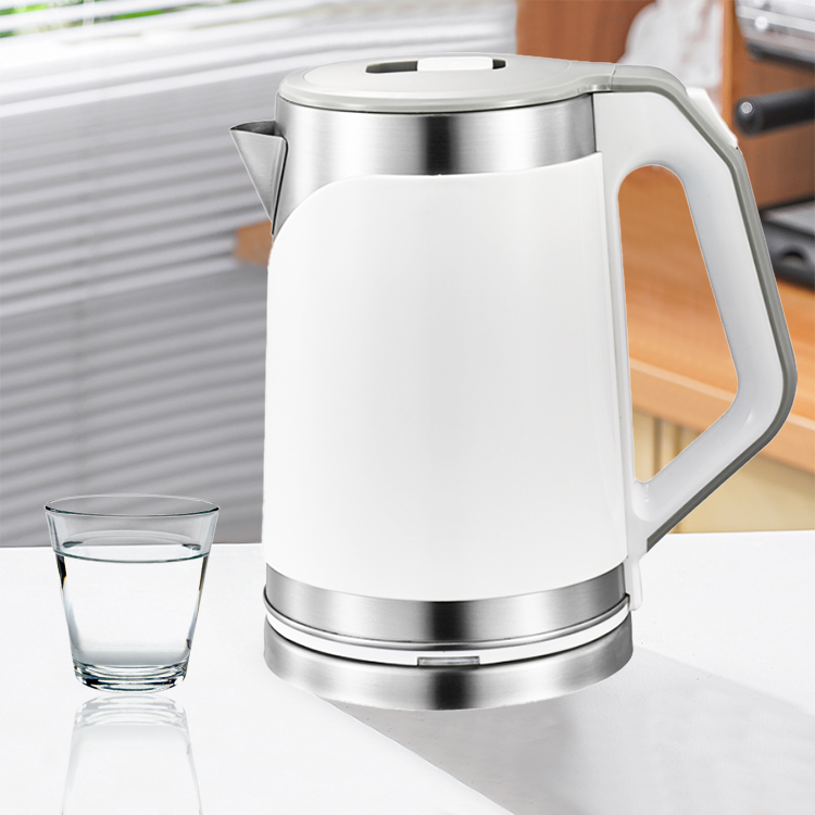 YUEKON Thiết bị nhà bếp Tường đôi bằng thép không gỉ 2l Ấm trà điện Ấm siêu tốc có đế 360 độ 