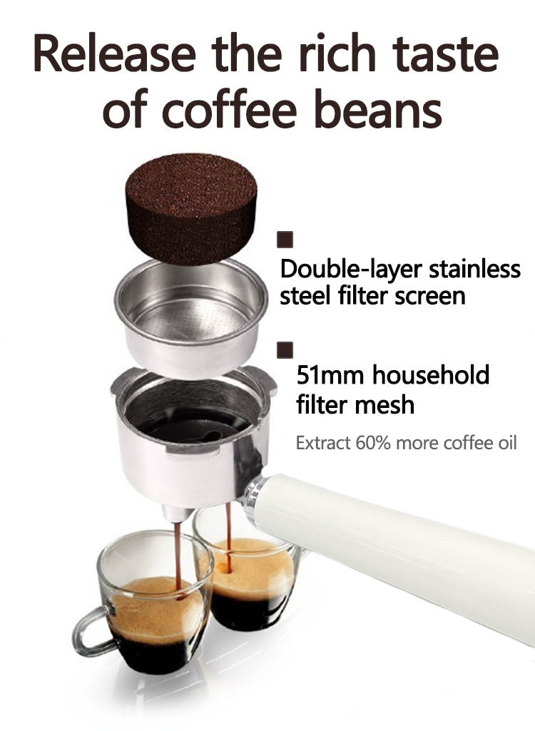 Mielux 20Bar Expresso Máy Pha Cà Phê Latte & Cappuccino Nhà Thép Không Gỉ Bọt Sữa Thổ Nhĩ Kỳ Cà Phê Máy