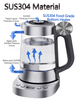 Bán 1.7 L Điện Thổ Nhĩ Kỳ Samovar Đôi Máy Pha Trà Thủy Tinh Bộ Ấm Trà Thủy Tinh Điện Ấm Siêu Tốc Thủy Tinh 