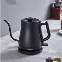 YUEKON 1.0l Điện Nhĩ Kỳ Ấm ​​Siêu Tốc Cà Phê Nội Thất Inox Kim Loại Đổ Qua Cà Phê Làm Cho Tay Nhỏ Giọt Cổ Ngỗng Ấm Siêu Tốc