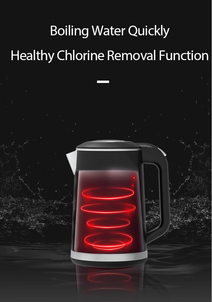 Ấm đun nước hai lớp bằng thép không gỉ 1.5L Điều khiển nhiệt độ Ấm trà điện kỹ thuật số thông minh