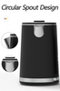 Thiết bị nhà bếp 1.5L Ấm+1.1L Teapot Double Electric Tea Maker Điều khiển nhiệt độ Kính hiển thị kỹ thuật số cho Tea High Tea cao