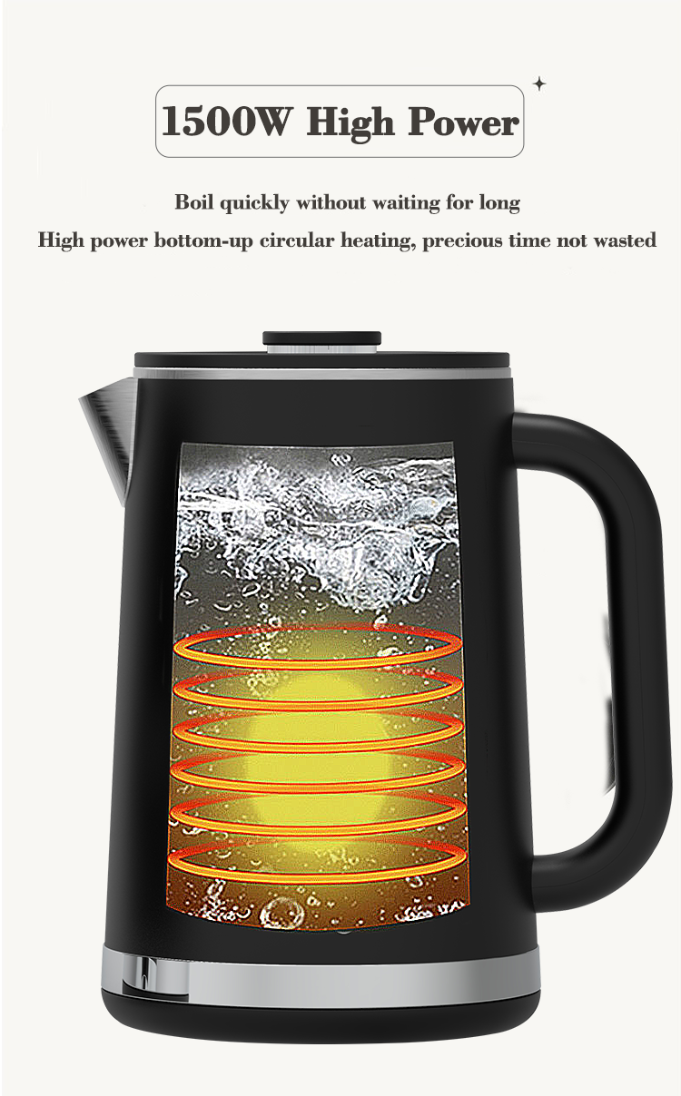 Thiết bị nhà bếp 1.5L Ấm+1.1L Teapot Double Electric Tea Maker Điều khiển nhiệt độ Kính hiển thị kỹ thuật số cho Tea High Tea cao