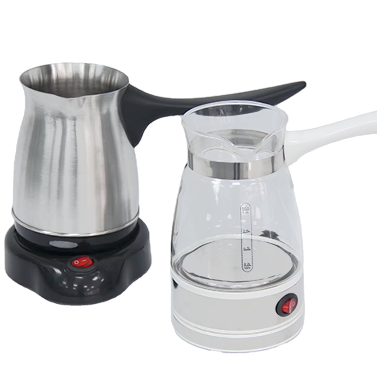 Màu Bạc Thổ Nhĩ Kỳ Tiếng Ả Rập Cà Phê Máy Espresso Mocha 0.5L Nhỏ Thép Không Gỉ Ấm Siêu Tốc Cà Phê Có Tay Cầm
