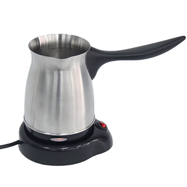 Màu Bạc Thổ Nhĩ Kỳ Tiếng Ả Rập Cà Phê Máy Espresso Mocha 0.5L Nhỏ Thép Không Gỉ Ấm Siêu Tốc Cà Phê Có Tay Cầm