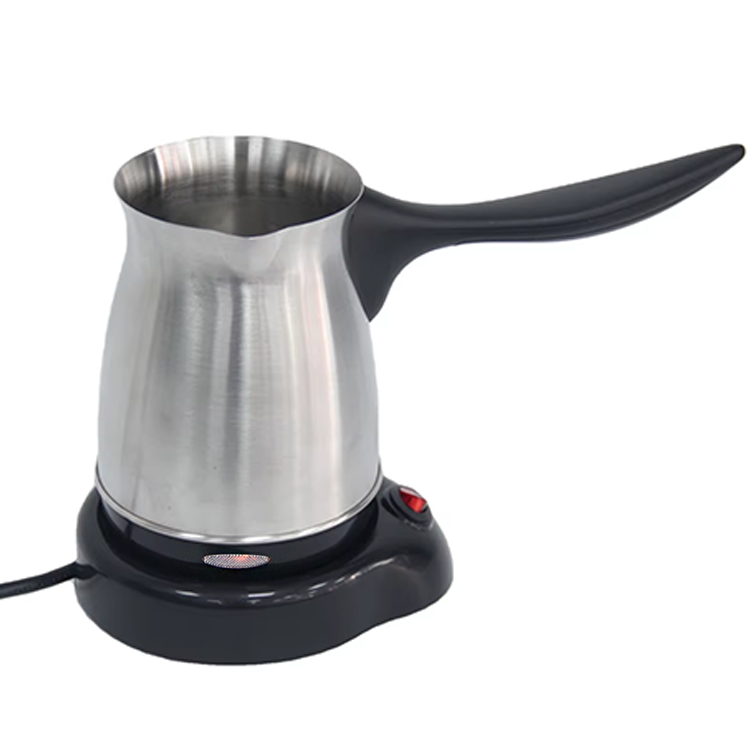 Màu Bạc Thổ Nhĩ Kỳ Tiếng Ả Rập Cà Phê Máy Espresso Mocha 0.5L Nhỏ Thép Không Gỉ Ấm Siêu Tốc Cà Phê Có Tay Cầm