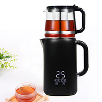 Mới Thiết Bị Nhà Bếp Pha Trà Điện Ấm Siêu Tốc Nước Inox 1.7L Ấm Trà Điện Samovar Với Bộ Ấm Trà Thủy Tinh