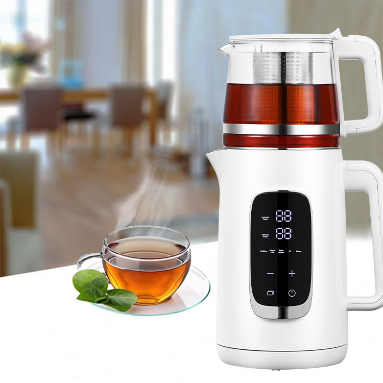 Bán nóng Máy pha trà 1,5l chạy điện với nồi hơi nước Ấm trà 1,1l Thủy tinh borosilicate