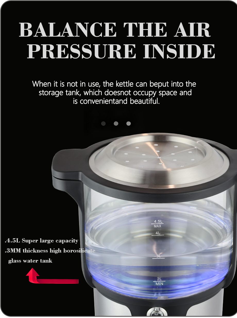 4.5 + 1.1L Thông Minh 2 Lớp Pha Trà Máy 2000W Hộ Gia Đình Núm Thổ Nhĩ Kỳ Trà Ấm Siêu Tốc Điện Không Dây Ấm Đun Nước Cho nước Sôi