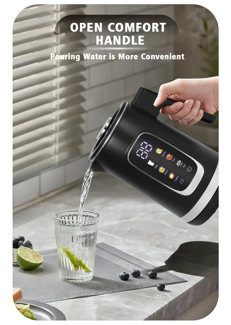 Ấm siêu tốc gắn tường đôi đa chức năng Ấm đun nước sôi nhanh 1500W có chức năng giữ ấm tự động Lớp lót bên trong bằng thép không gỉ 304 để sử dụng tại nhà