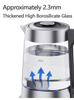 Nhà Bếp Phổ Biến 1.7L Nga Điện Ấm Siêu Tốc Thủy Tinh Samovar Nước Nồi Hơi Pha Trà Ấm Siêu Tốc Điện