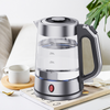 YUEKON Bán chạy nhất 1.7l Tự động tắt nguồn Máy pha trà điện Ấm trà thủy tinh có đèn LED màu xanh