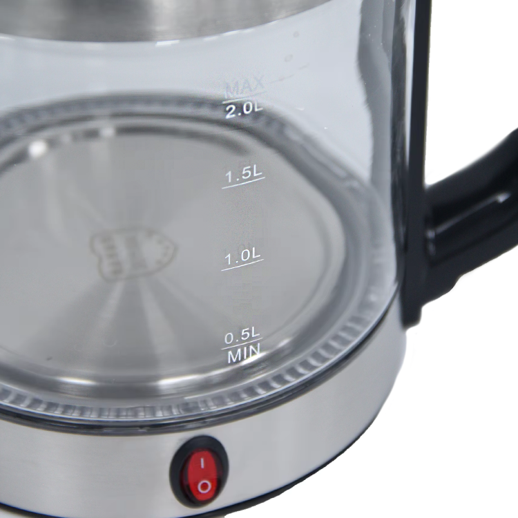 Nhà Bếp Và Thiết Bị Gia Dụng Nồi Hơi Nước Ấm Siêu Tốc Thủy Tinh Điện Đun Sôi Nhanh Di Động Ấm Trà Thủy Tinh Điện 2.0L 