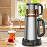 Thiết bị nhà bếp 1500W BOIL DRY BẢO HÀNH MÁY TEA MÁY 2.0L+1.1L Kinger Lớp Kingle với Teapot thủy tinh