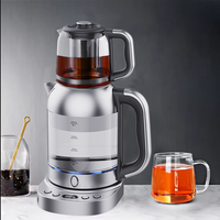 Thiết Kế Mới 2.0L Ấm Siêu Tốc Nước Thủy Tinh Làm Trà Điện Thủy Tinh Samovar Thổ Nhĩ Kỳ Làm Trà Cho Nhà Bếp Gia Đình