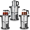 Thiết Bị Gia Dụng Hai Lớp Thép Không Gỉ Ấm Điện Tự Động Pha Trà Ba Tư Samovar Trà 2 Trong 1 Bạc Samovar