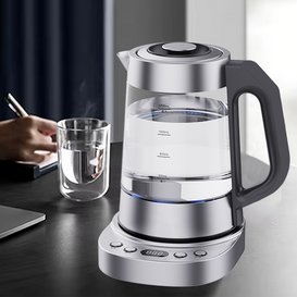 Chất Lượng Cao Giữ Ấm Chức Năng Nồi Hơi Nước Máy Trà Điện Ấm Siêu Tốc Có Đèn LED Xanh Dương Đèn Thủy Tinh Bình Điện Ấm Siêu Tốc