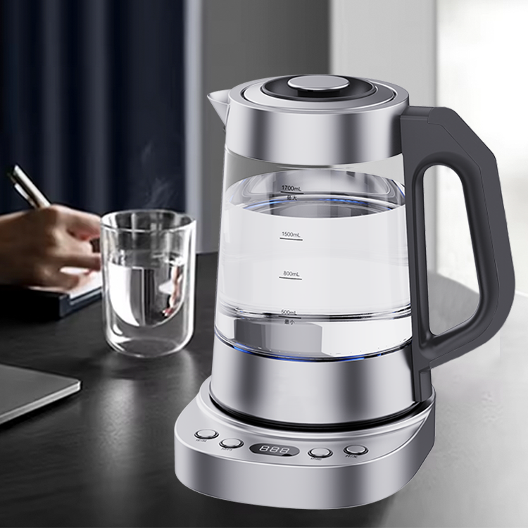 Chất Lượng Cao Giữ Ấm Chức Năng Nồi Hơi Nước Máy Trà Điện Ấm Siêu Tốc Có Đèn LED Xanh Dương Đèn Thủy Tinh Bình Điện Ấm Siêu Tốc