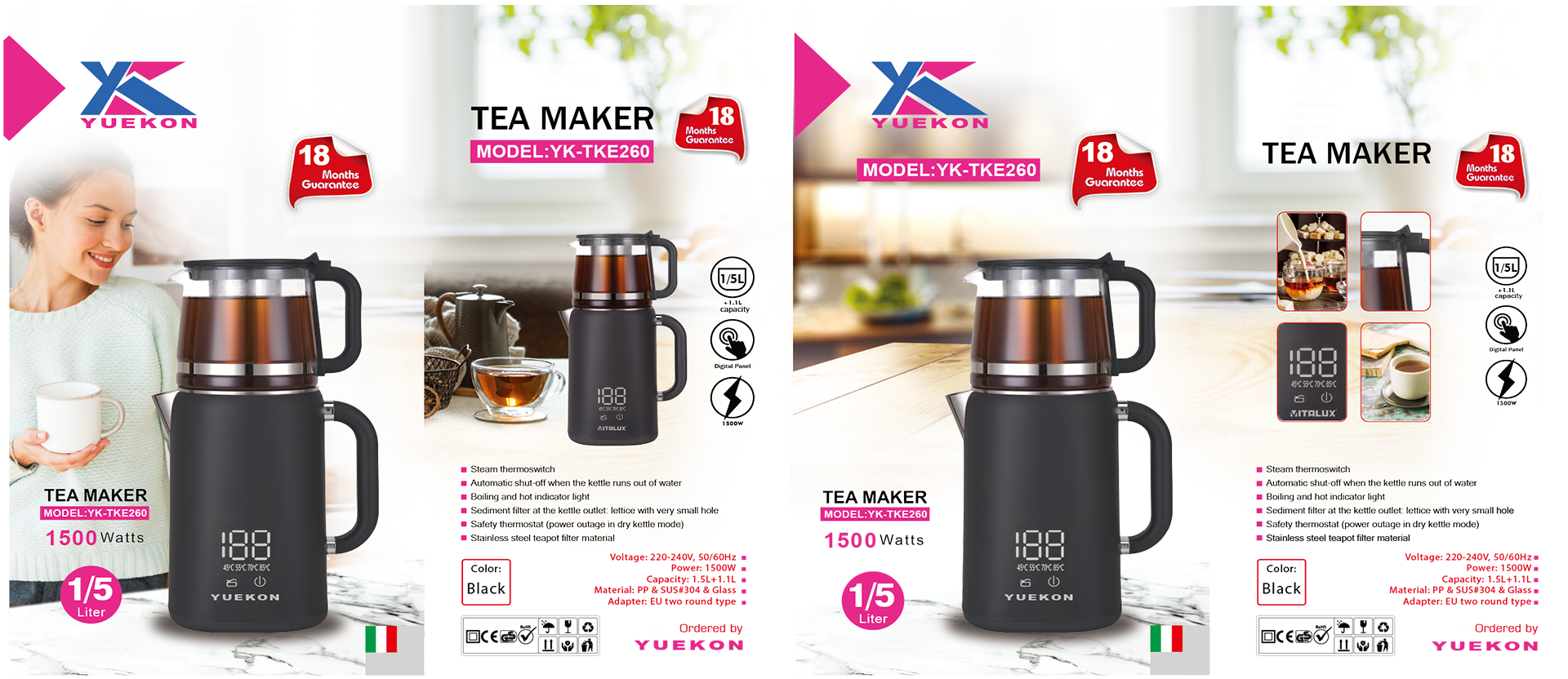 Máy pha trà đôi Samovar 