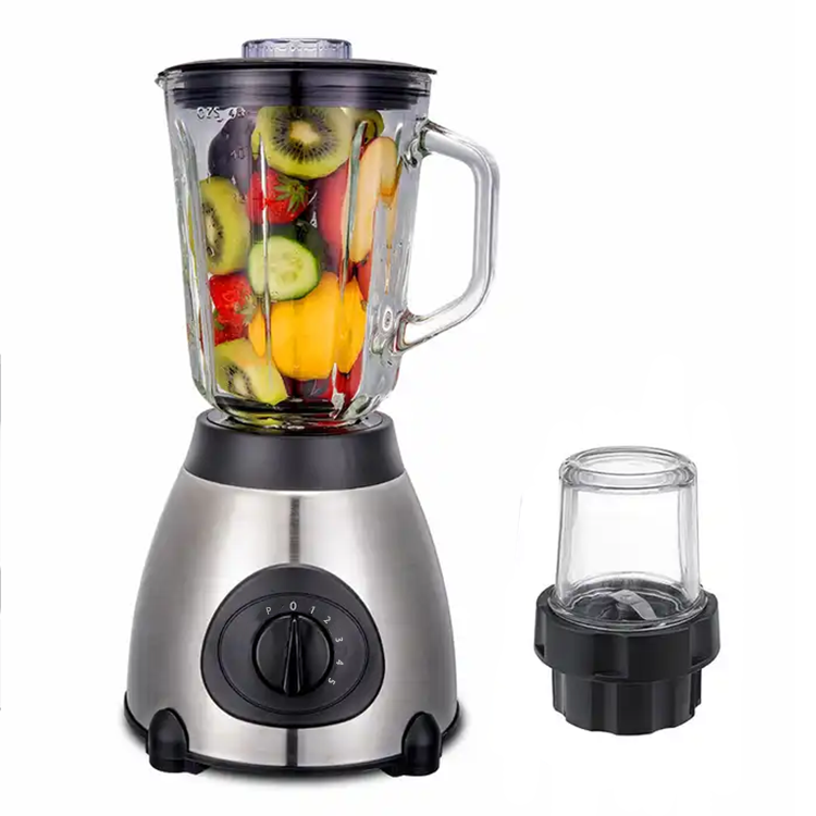 Cao Cấp Điện Gia Đình Thực Phẩm Nấu Máy Máy Ép Xay Sinh Tố 4 Lá Lưỡi Dao Mạnh Mẽ Máy Xay Thực Phẩm Inox
