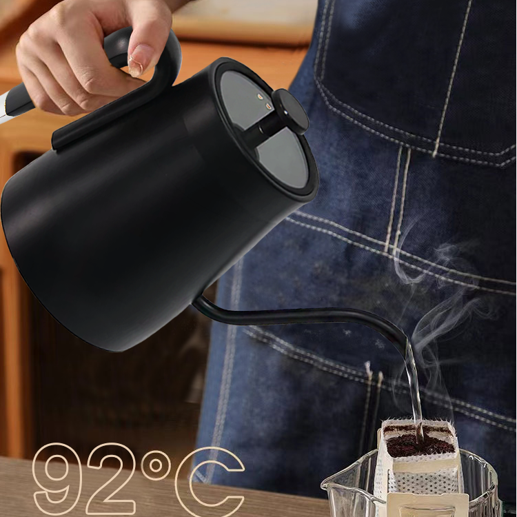 Đổ Trên 90 Độ Ấm Siêu Tốc Cổ Ngỗng Có Thể Điều Chỉnh Nhiệt Độ Thân Bằng Thép Không Gỉ Ấm Điện Di Động Thông Minh Cho Hộ Gia Đình