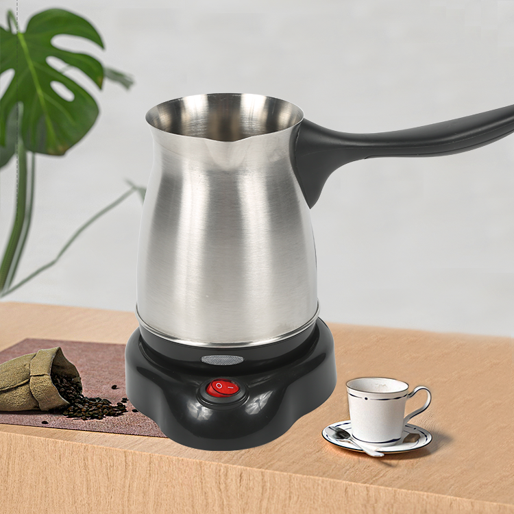 Màu Bạc Thổ Nhĩ Kỳ Tiếng Ả Rập Cà Phê Máy Espresso Mocha 0.5L Nhỏ Thép Không Gỉ Ấm Siêu Tốc Cà Phê Có Tay Cầm