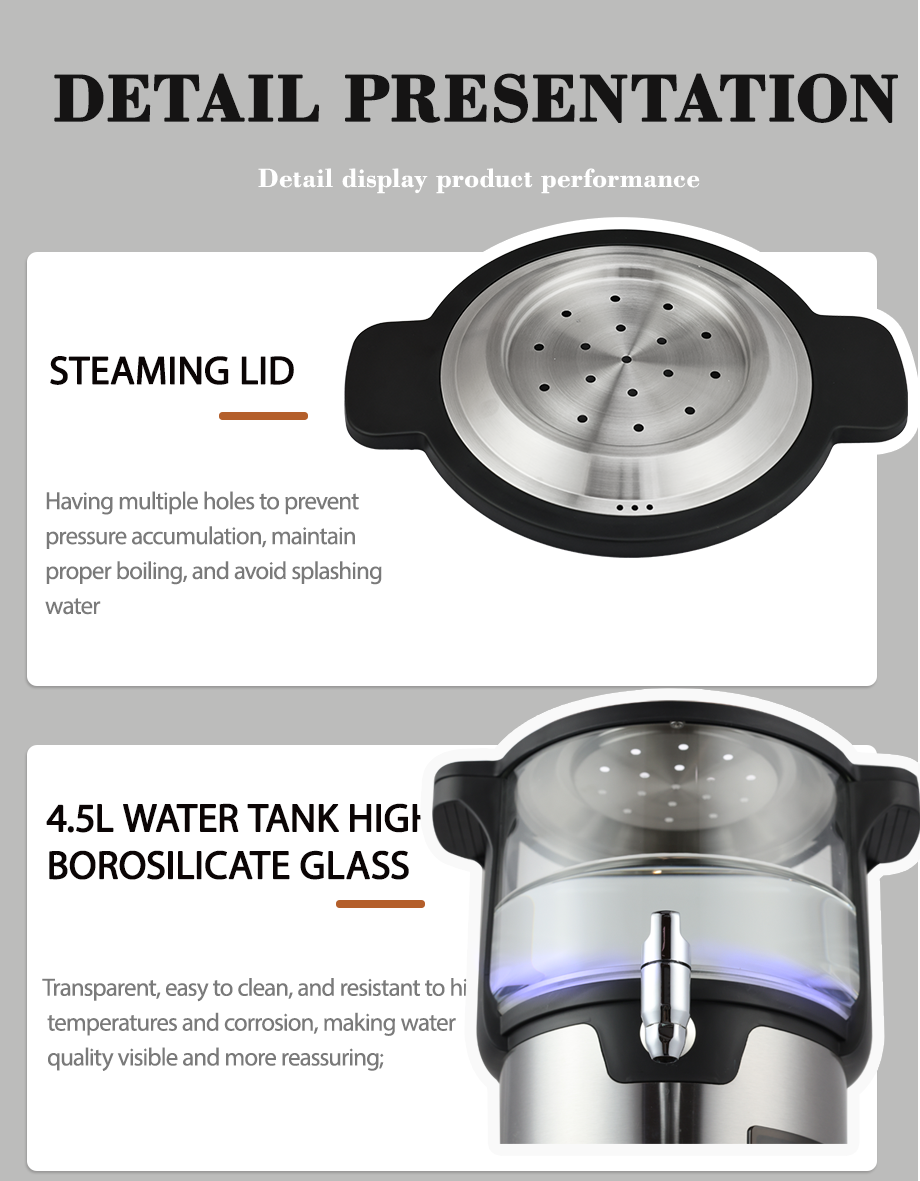 Ấm đun nước thủy tinh Borosilicate