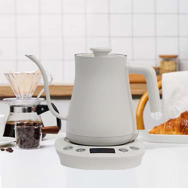 YUEKON Cổ Ngỗng Ấm Siêu Tốc Ấm Trà Inox Màu Trắng Thông Minh Đổ Trà Cà Phê Có Thể Điều Chỉnh Nhiệt Độ Điện