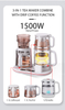 Ấm Siêu Tốc Thủy Tinh Đa Năng 1500W Không Dây Thông Minh Đôi Ấm Siêu Tốc Điện Ấm Trà Cà Phê Bộ Điều Khiển Nhiệt Độ Kỹ Thuật Số