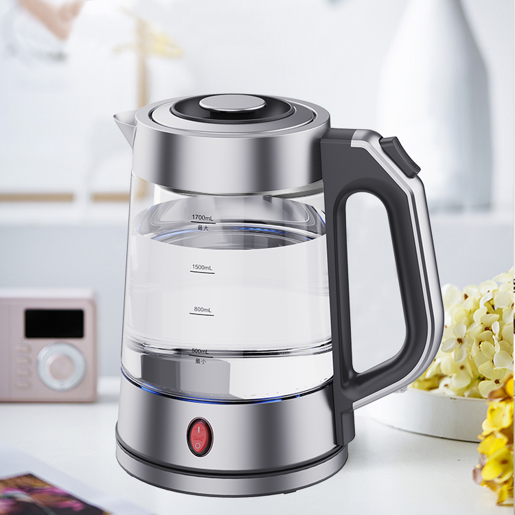 Ấm đun nước điện đun sôi nước tốc độ 1.7l 1850w Ấm siêu tốc thủy tinh Borosilicate cao Máy pha trà
