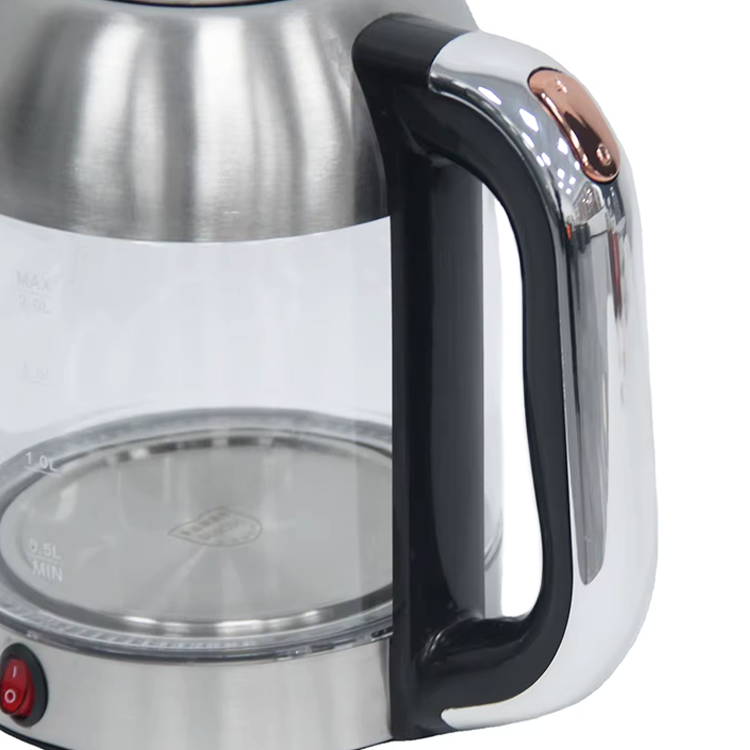 Nhà Bếp Và Thiết Bị Gia Dụng Nồi Hơi Nước Ấm Siêu Tốc Thủy Tinh Điện Đun Sôi Nhanh Di Động Ấm Trà Thủy Tinh Điện 2.0L 