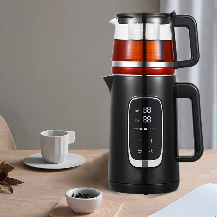 Thiết bị nhỏ Máy pha trà hai lớp có thân thủy tinh Ấm siêu tốc Ấm siêu tốc Trà Không dây Bình Nồi Samovar Máy pha trà