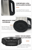 Đến mới 1500W 304 Thép không gỉ Thủy tinh Thổ Nhĩ Kỳ Kettle 2 In1 Samovar Tea Maker Machine với cơ sở màn hình cảm ứng