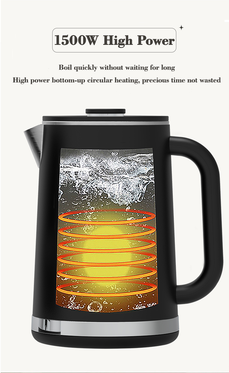 Thiết bị gia dụng Thiết kế mới Nhà máy điện Keitle Borosilicate Borosilicate Maker Double Wall Wall Tea Tea Tea For High Tea