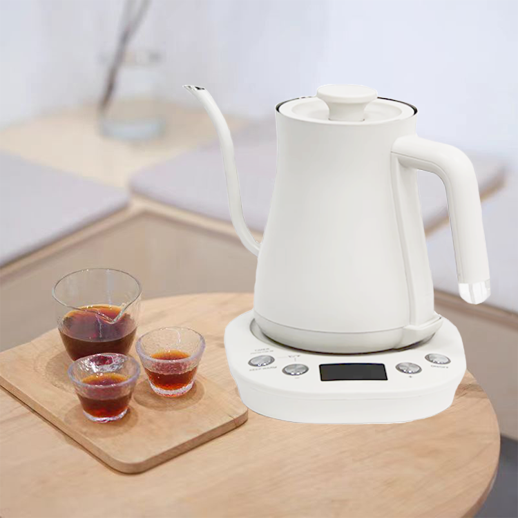 Máy pha cà phê Pour Over Máy pha cà phê cổ ngỗng có thể điều chỉnh nhiệt độ tự động Ấm đun nước điện có tay cầm
