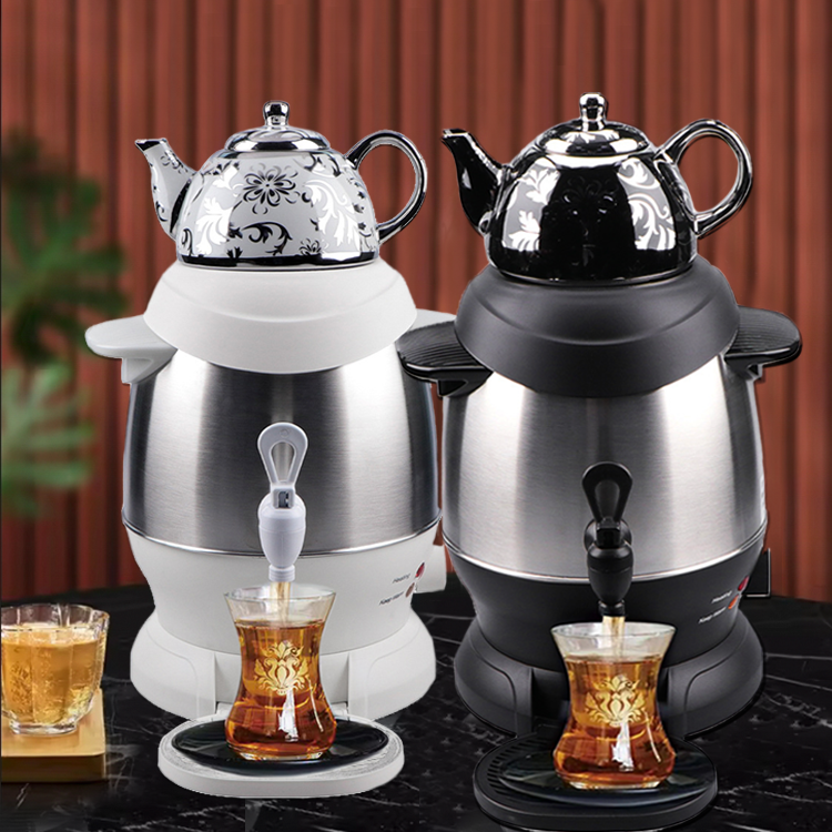 YUEKON Phổ Biến Nga Samovar Thổ Nhĩ Kỳ Trà Ấm Siêu Tốc Điện 5L Trà Dung Tích Lớn Ấm Siêu Tốc Với Gốm Sứ Trà