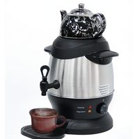 Top Bán Chuyên Nghiệp Thép Không Gỉ Đôi Samovar Ấm Siêu Tốc Bộ Nồi Men Điện Pha Trà Samovar Trà Ấm Siêu Tốc Giữ Ấm Chức Năng 