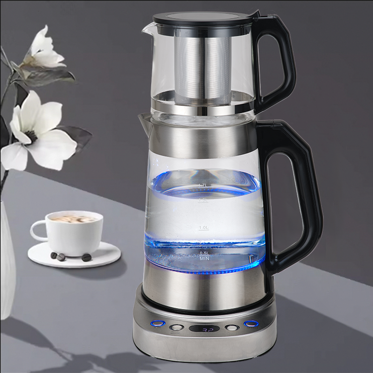 Kính Thông Minh Samovar Ấm Điện Điều Khiển Nhiệt Độ Kỹ Thuật Số Giữ Ấm Trà Thép Không Gỉ Ba Tư Thổ Nhĩ Kỳ Trà Ấm Siêu Tốc 