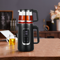 Thiết bị gia dụng Bộ ấm trà đôi Máy pha trà điện Samovar 2 trong 1 