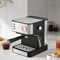 850W Thương Mại Tự Động Cà Phê Ý 20Bar Espresso Nhỏ Giọt Cà Phê Làm Với Đồng Hồ Đo Áp Lực, hấp Khay Nhỏ Giọt